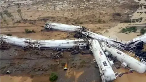 Un tren de mercancías descarrila en Australia Un tren de mercancías descarrila en Australia