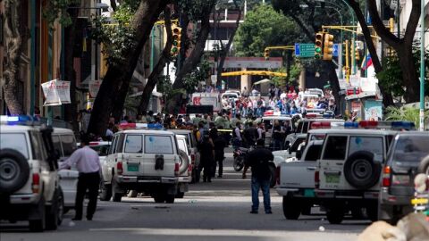 Patrullas en las calles de Venezuela
