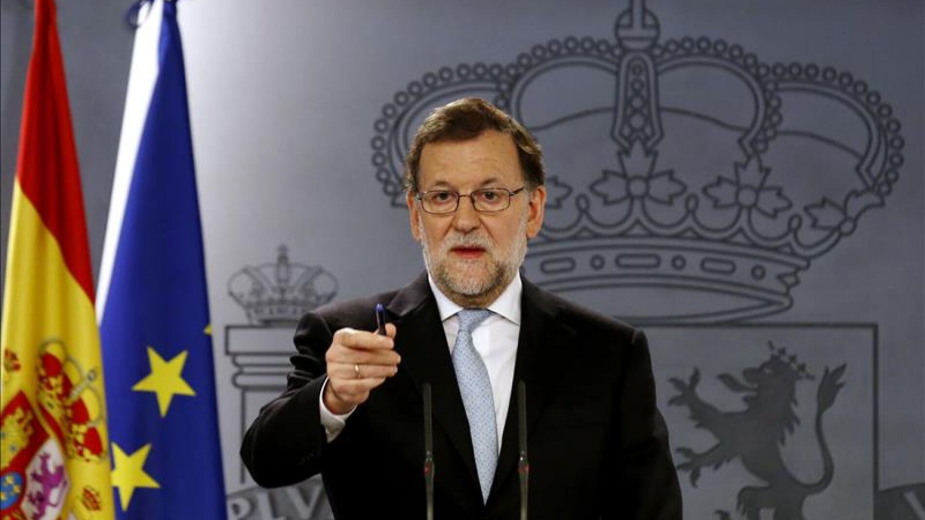 Mariano Rajoy durante su comparecencia