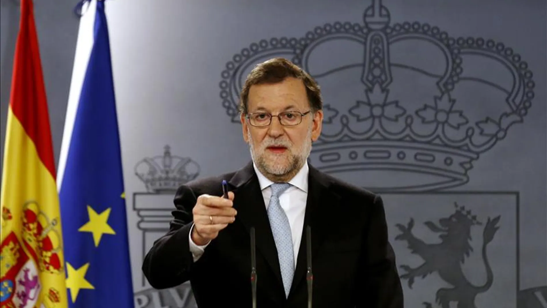 Mariano Rajoy durante su comparecencia Mariano Rajoy durante su comparecencia