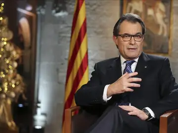 Artur Mas durante el discurso de fin de año Artur Mas durante el discurso de fin de año