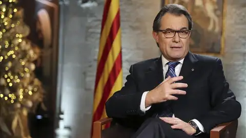 Artur Mas durante el discurso de fin de año Artur Mas durante el discurso de fin de año