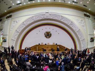 El hemiciclo de la Asamblea Nacional de Venezuela