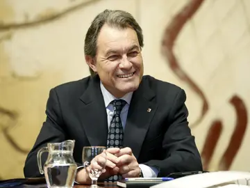 Artur Mas durante la reunión semanal del ejecutivo catalán Artur Mas durante la reunión semanal del ejecutivo catalán
