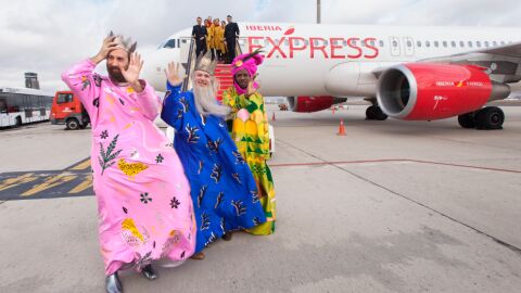 Los Reyes Magos en la Terminal 4