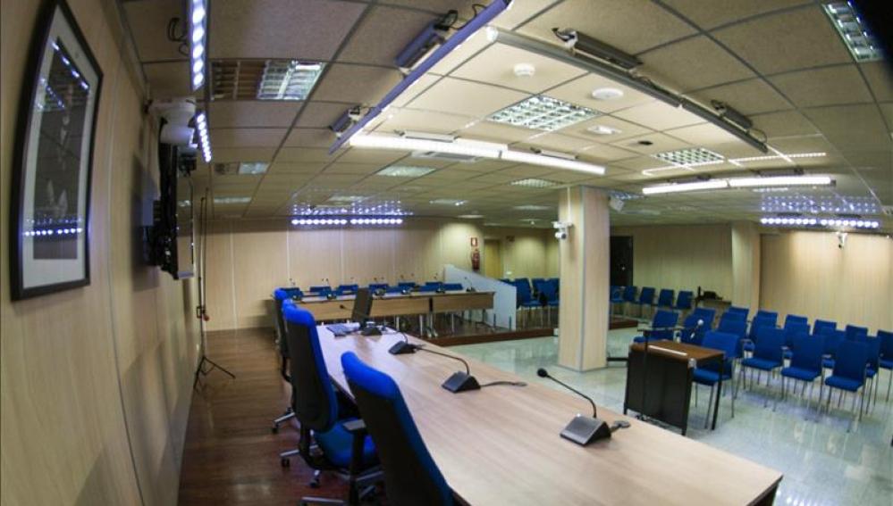 Interior de la sala de la sede de la Escuela Balear de la Administración Pública de Palma (EBAP)