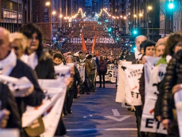Manifestación contra la dispersión de presos de ETA