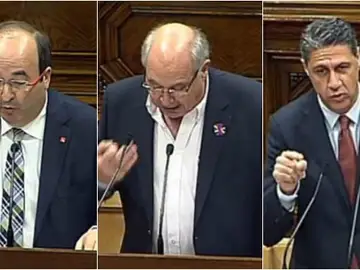Miquel Iceta, Lluís Rabell y Xavier García Albiol Miquel Iceta, Lluís Rabell y Xavier García Albiol