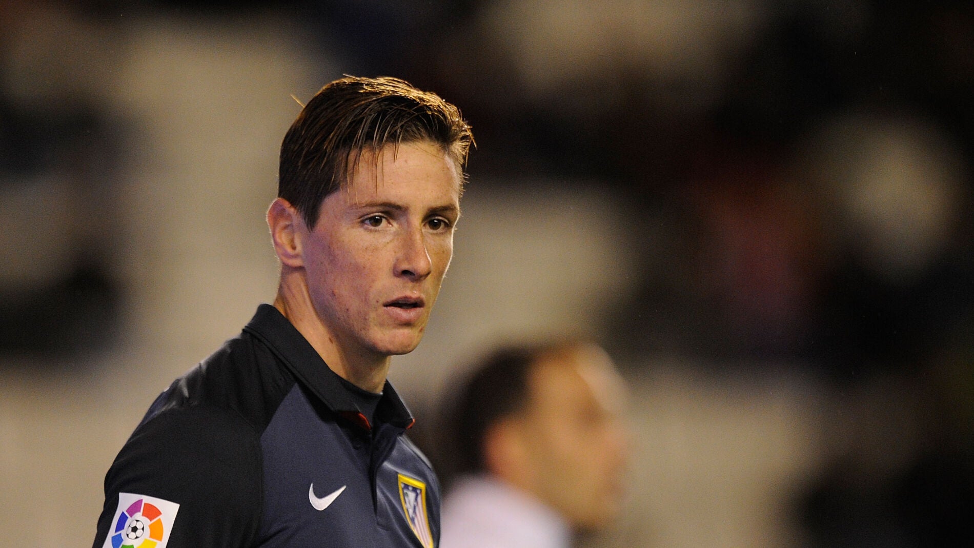 Fernando Torres en el partido de Copa del Rey en Vallecas