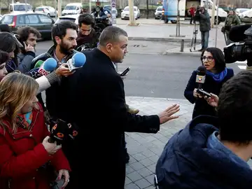 Miguel Ángel Flores, a la llegada al juicio Miguel Ángel Flores, a la llegada al juicio