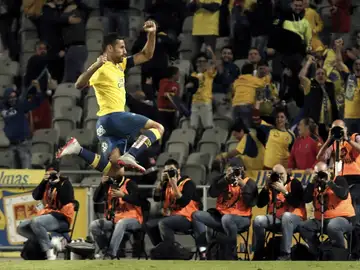 David García celebra el 3-2 definitivo ante el Eibar David García celebra el 3-2 definitivo ante el Eibar
