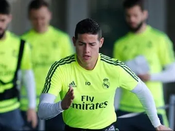 James se entrena en Valdebebas James se entrena en Valdebebas