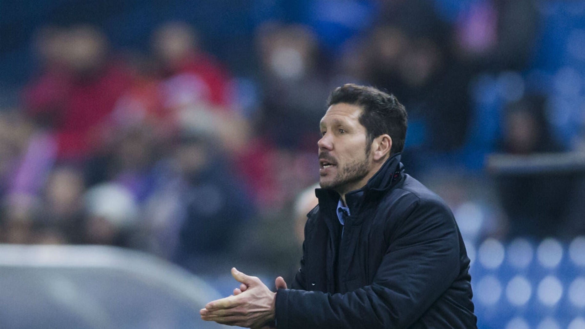 Simeone, en la banda del Calder&oacute;n