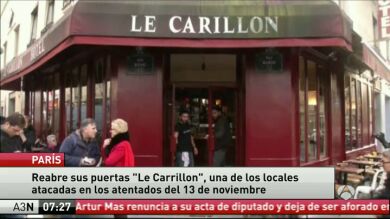 La cafetería de París donde fueron tiroteadas 15 personas reabre sus puertas tras el 13N