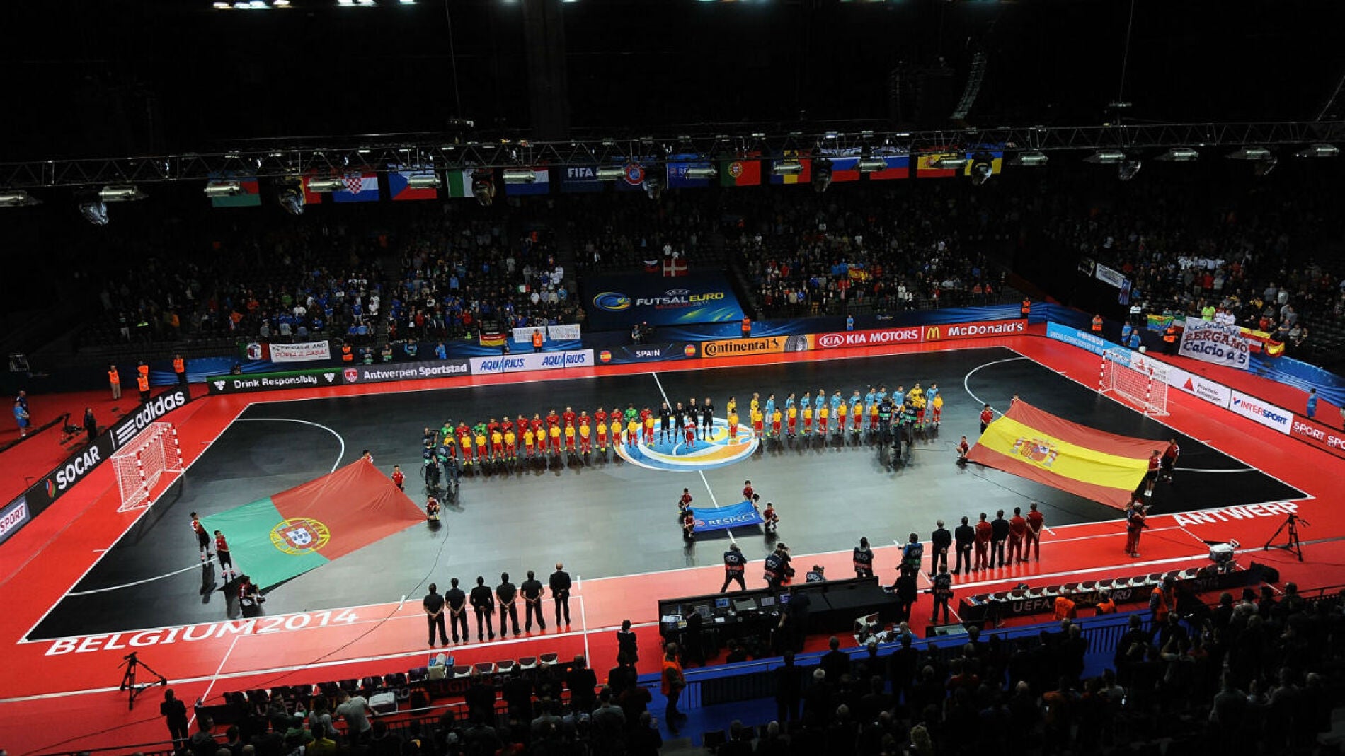 Partido por el tercer puesto entre Portugal y Espa&ntilde;a en la Euro 2014