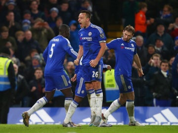 Terry celebra un gol frente al Everton