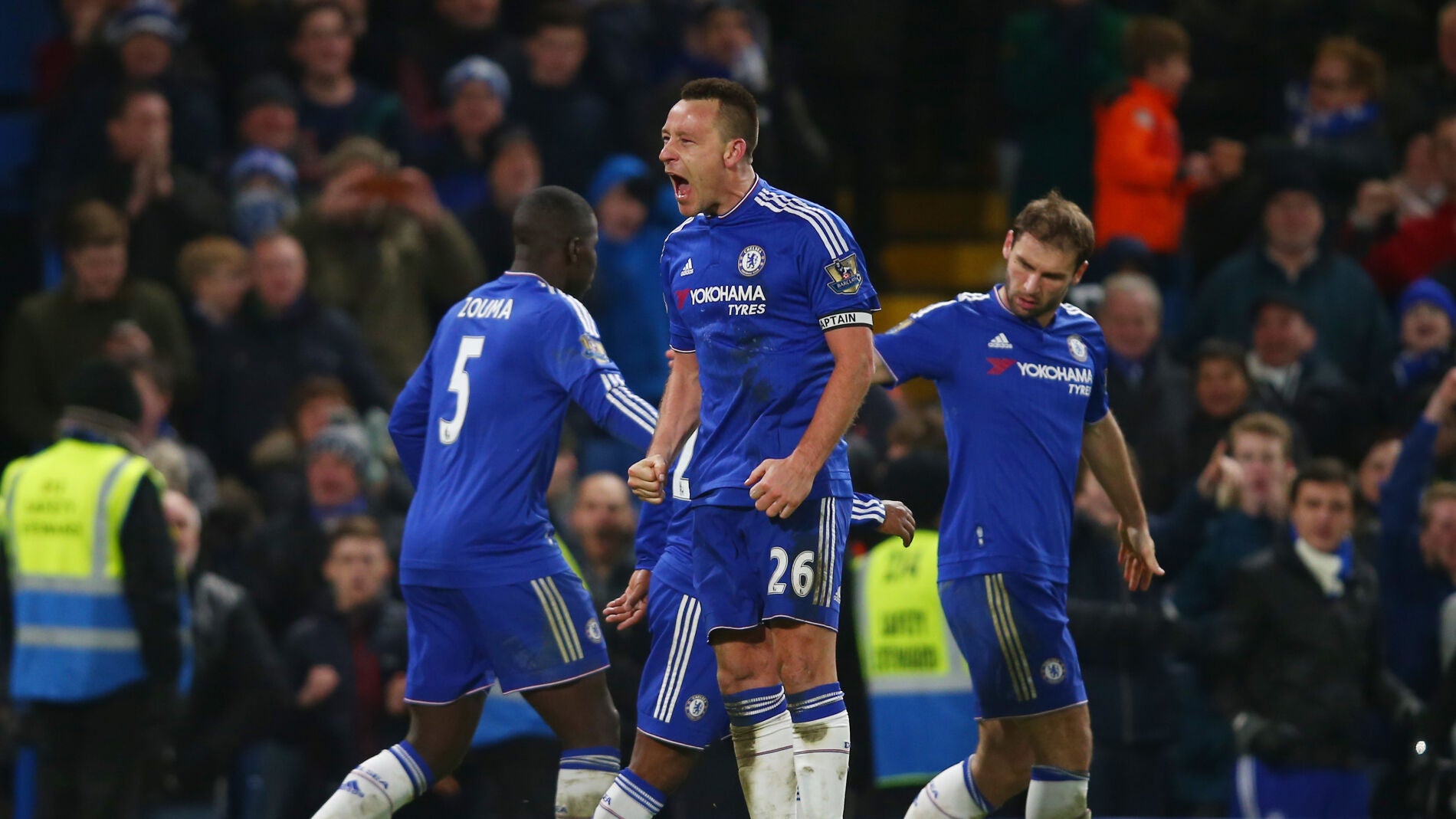 Terry celebra un gol frente al Everton