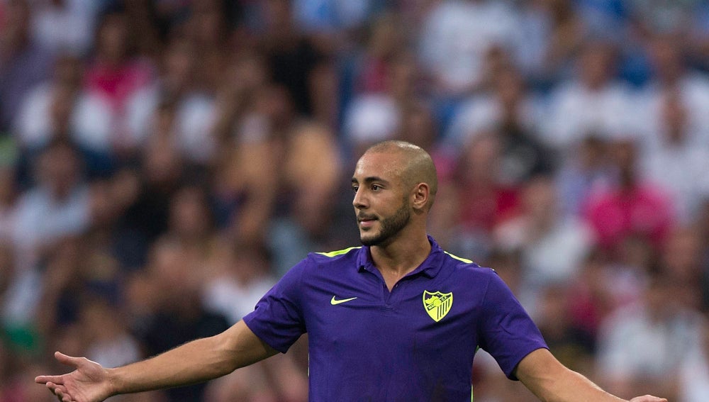 Nordin Amrabat, en un partido con el Málaga