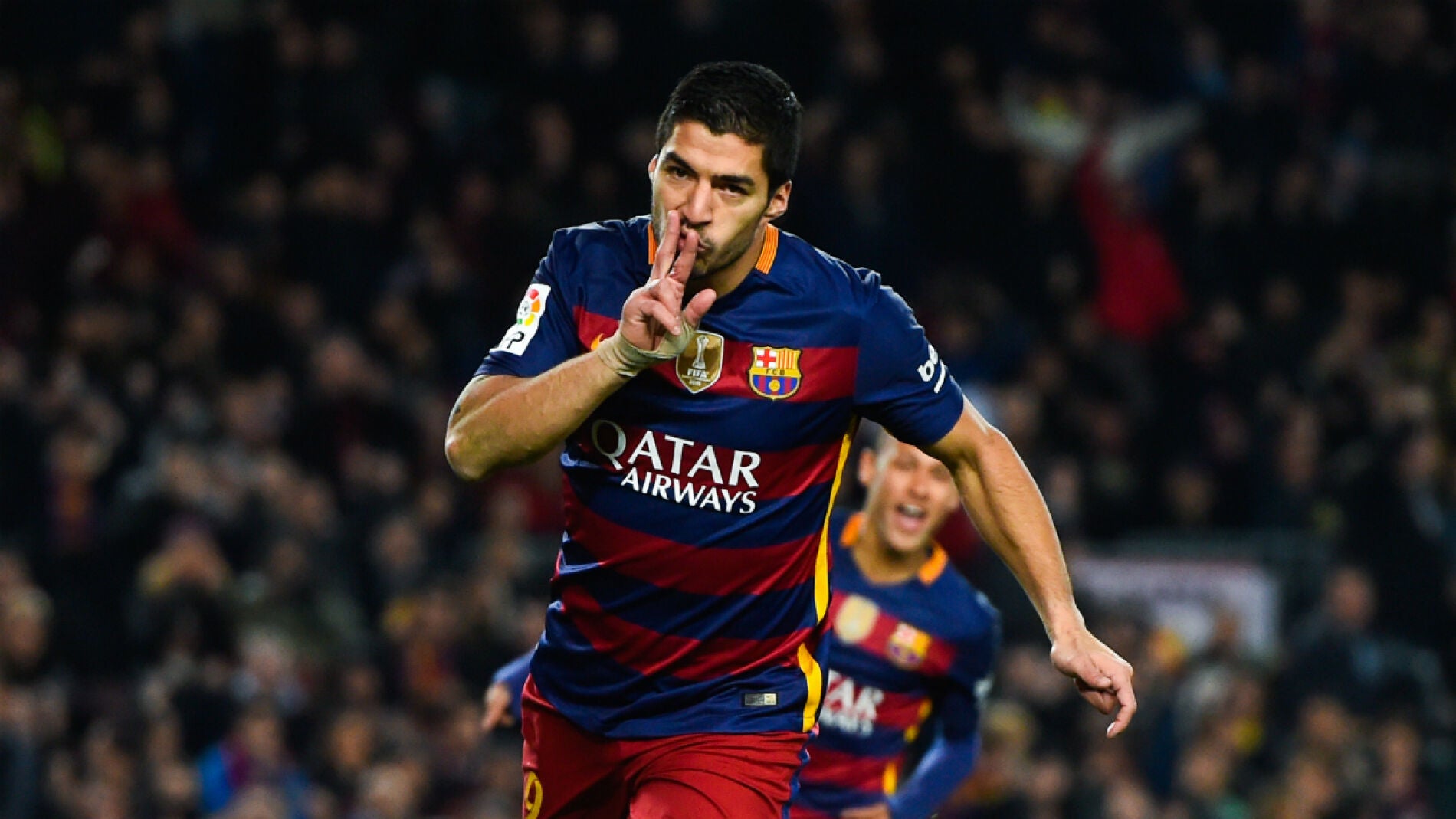Luis Su&aacute;rez celebra su 'hat trick' ante el Athletic
