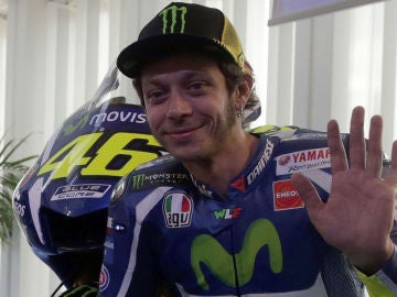 Valentino Rossi, en la presentación de Yamaha en Barcelona