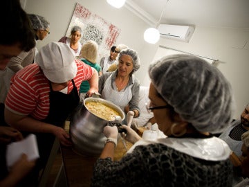 Un comedor social en Barcelona