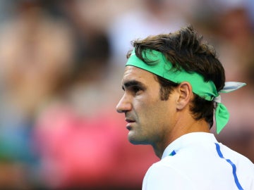 Roger Federer, durante su debut en el Open de Australia