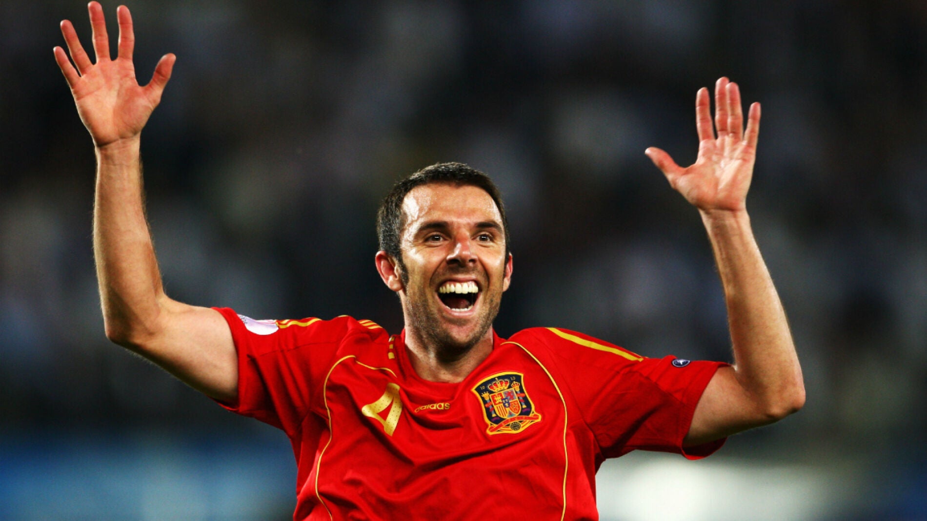 Marchena celebra la Eurocopa conseguida con Espa&ntilde;a en 2008