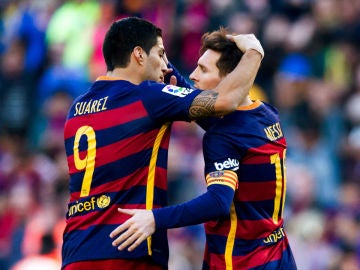 Messi y Suárez, en un partido del FC Barcelona