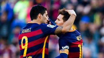 Messi y Suárez, en un partido del FC Barcelona