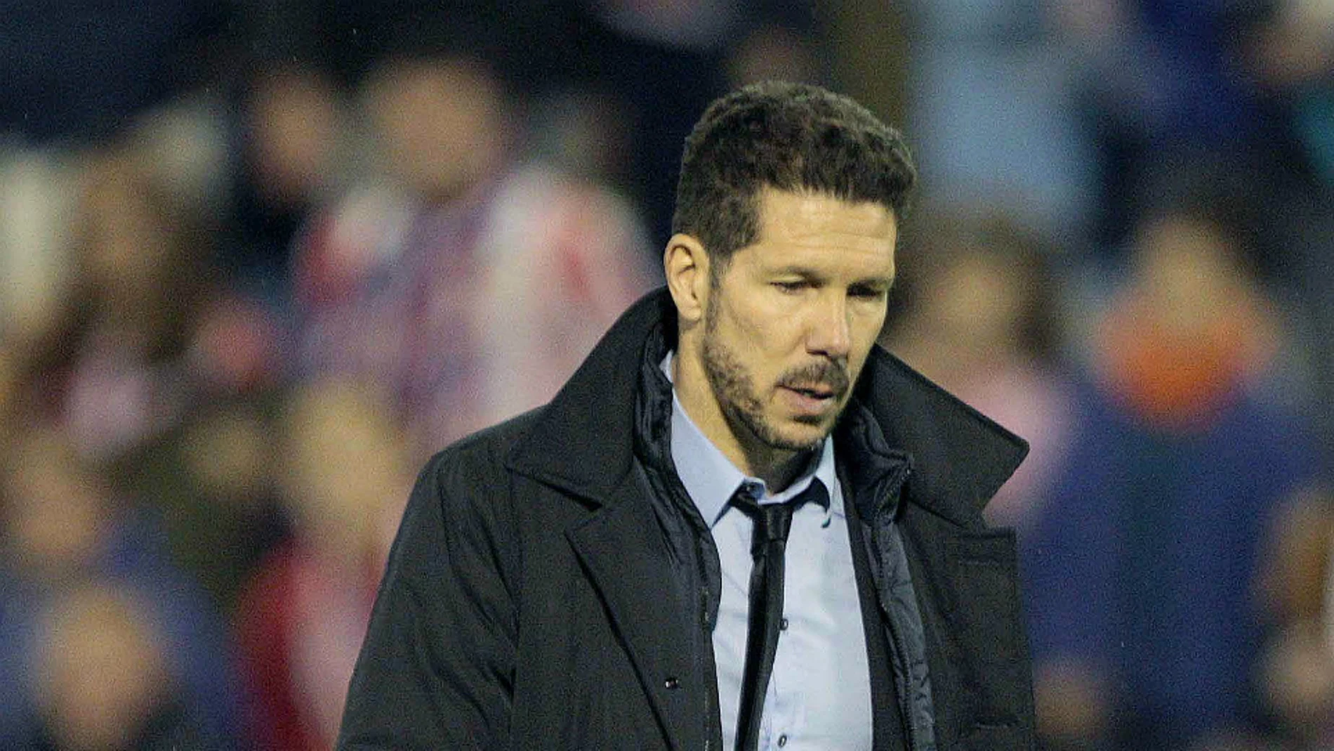 Simeone, durante el partido contra el Celta Simeone, durante el partido contra el Celta