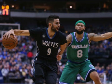 Ricky Rubio, en acción ante Dallas