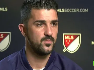 David Villa, durante una entrevista David Villa, durante una entrevista