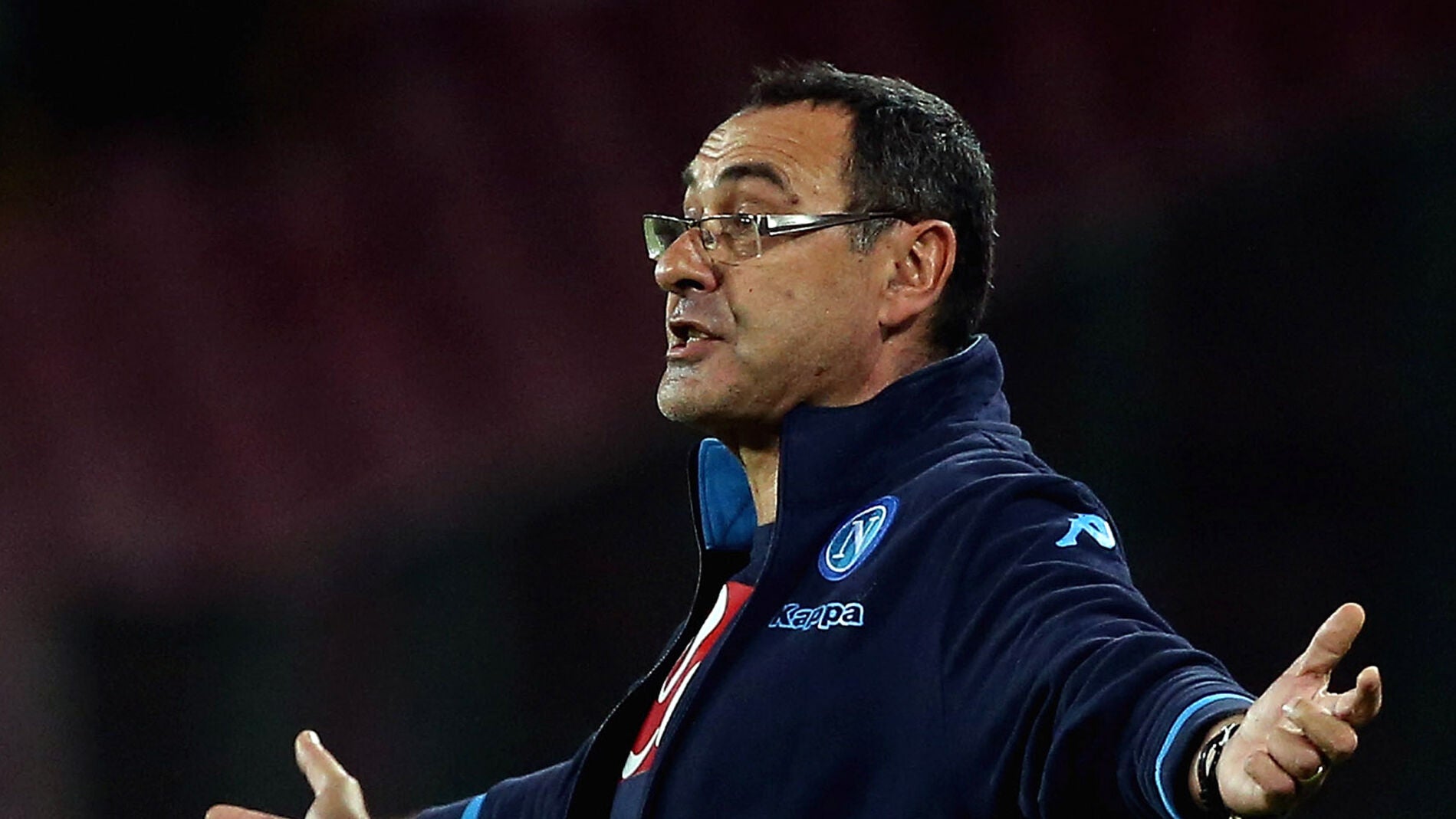 Maurizio Sarri durante un partido 