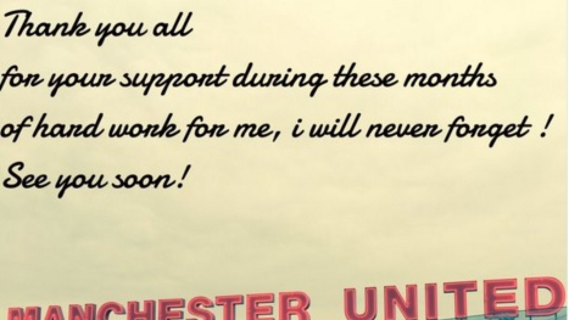 El tuit de V&iacute;ctor Vald&eacute;s despidi&eacute;ndose del United