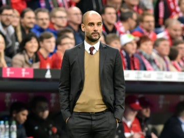 Guardiola, en un partido con el Bayern de Múnich