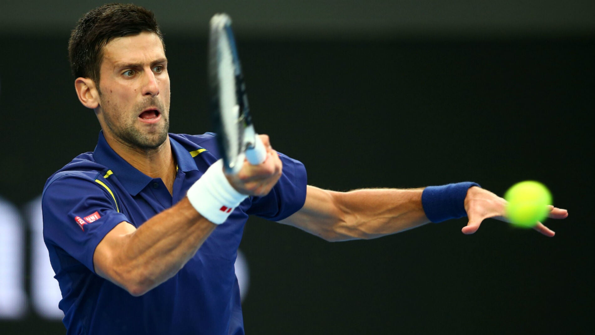 Novak Djokovic, durante el partido contra Andrea Seppi