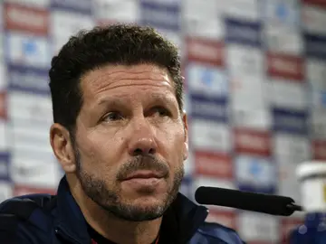 Simeone, en rueda de prensa Simeone, en rueda de prensa