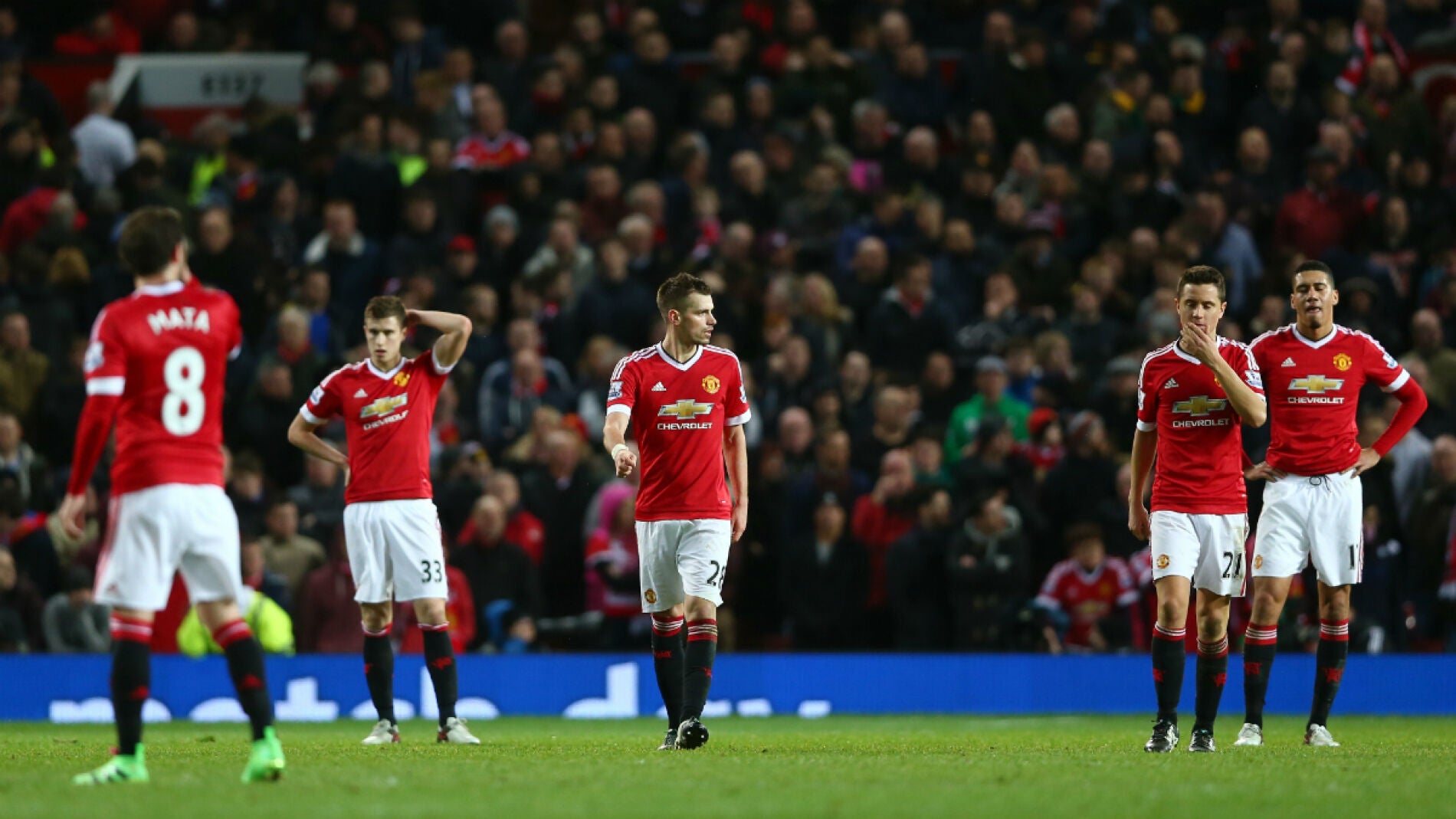 Jugadores del Manchester United, cabizbajos