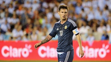Leo Messi, en un encuentro con Argentina