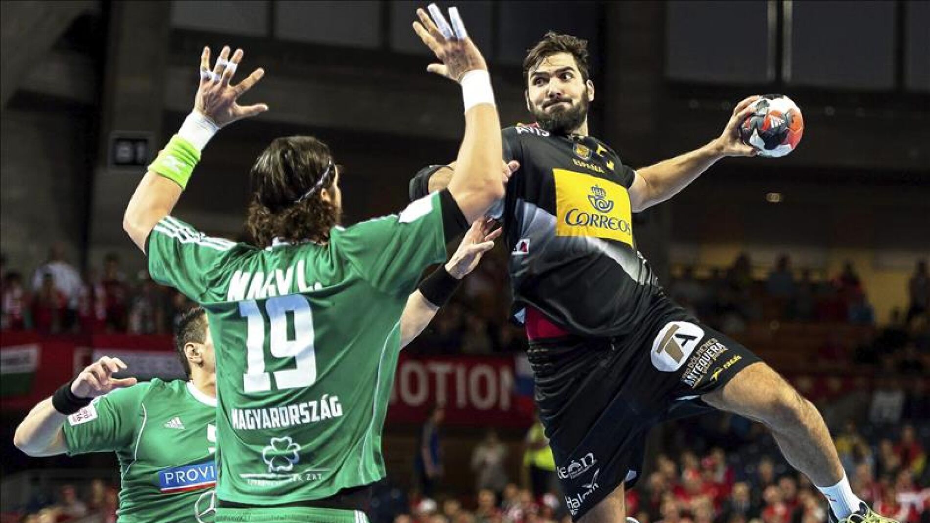 Jorge Maqueda, en acci&oacute;n ante el h&uacute;ngaro Nagy
