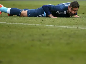 Lavezzi, durante un partido con Argentina Lavezzi, durante un partido con Argentina