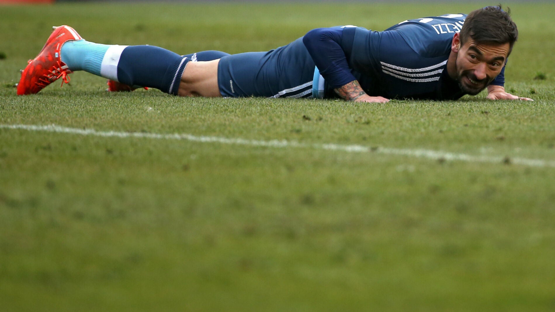 Lavezzi, durante un partido con Argentina