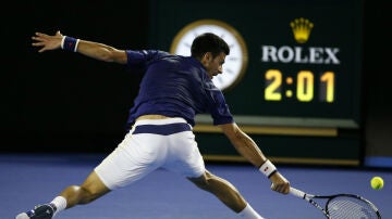 Novak Djokovic, durante el partido con Nishikori