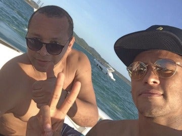 Neymar y su padre