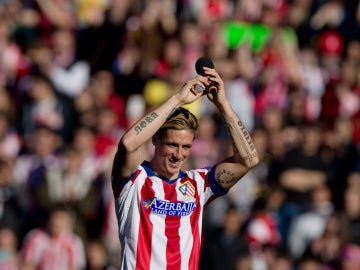 Fernando Torres, el día de su presentación con el Atlético de Madrid