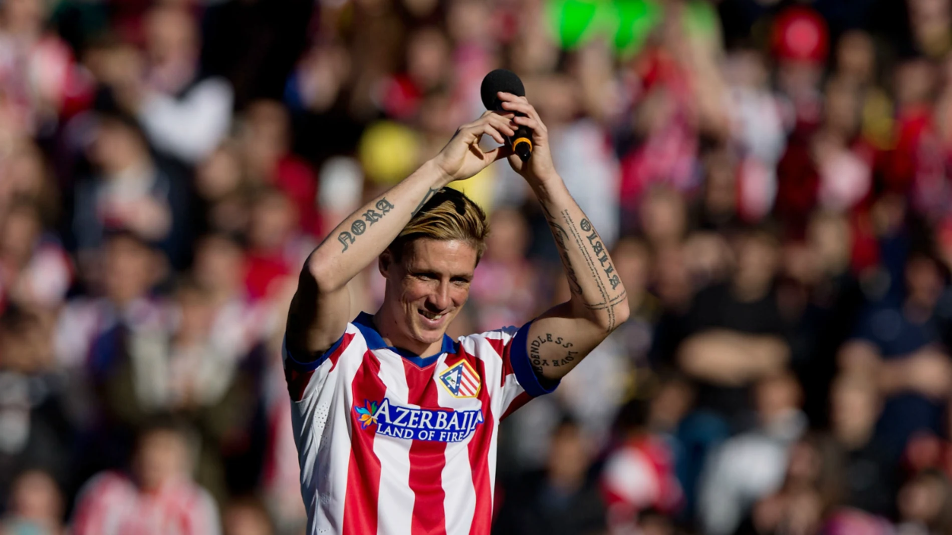 Fernando Torres, el día de su presentación con el Atlético de Madrid Fernando Torres, el día de su presentación con el Atlético de Madrid
