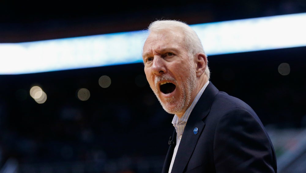 Gregg Popovich, durante un partido de los San Antonio Spurs