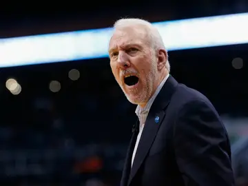 Gregg Popovich, durante un partido de los San Antonio Spurs Gregg Popovich, durante un partido de los San Antonio Spurs