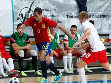 Fernandao controla el balón en el partido contra Polonia Fernandao controla el balón en el partido contra Polonia
