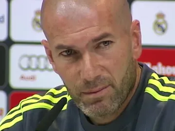 Zinedine Zidane, durante la rueda de prensa Zinedine Zidane, durante la rueda de prensa